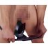 LATEX - Meeste sisemine koonus anal dildo (must) - XL