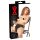 LATEX - naiste püksikud, 2 täispuhutava sisemise dildoga (must) - L