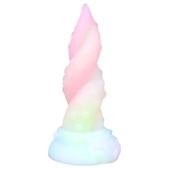 OgazR Kraken - keerdus kaheksajalg dildo - 18 cm (vikerkaar)