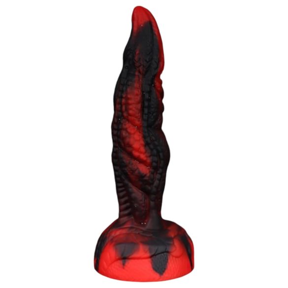 OgazR Hell Dong - ribilineeritud dildo - 20 cm (punane)