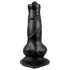 Animalorny - koera dildos - 12 cm - must