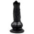 Loomalik kirg - koera peenise dildo - 12cm (must)