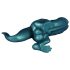 Dinosauruslik silikoonist dildo 26 cm (türkiis)