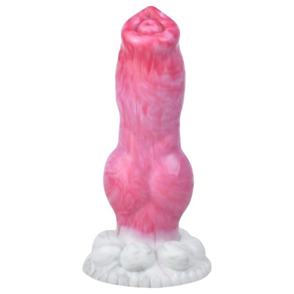 Loomakirg Buldog - koerapenise dildo - 17cm (roosa)