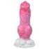 Loomakirg Buldog - koerapenise dildo - 17cm (roosa)