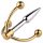 Urethralplay - metallist dilataator hargiga - 4,5 cm hõbedane
