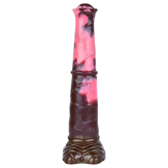 Paha Hobune - silikoon hobuse dildoga, 24cm (pruun-roosa)