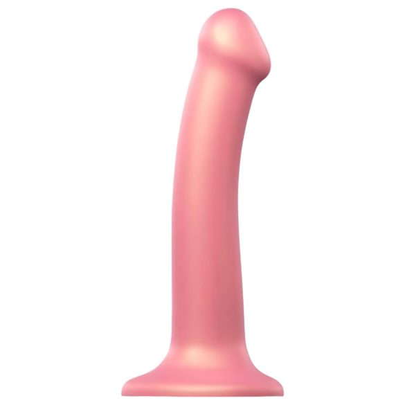 Strap-on-me Metalne Säraga M - nahasõbralik dildo (metallikroosa)