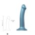 Strap-on-me Metallic Shine M - nahasõbralik dildo (metallik sinine)
