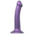 Strap-on-me Metalne Läikega M - nahasõbralik dildo (metallik lilla)