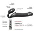 Strap-on-me M - kinnitatav vibraator - keskmine (must)