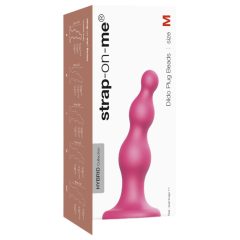 Strap-on-me Beads M - beaded strap-on dildo (pink)