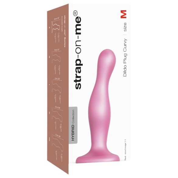 Strap-on-me Curvy M - laineline iminapaga dildo (roosa)