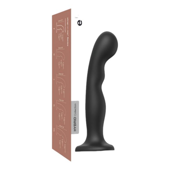 Strap-on-me P&G L - kaardus iminapaga dildo (must)