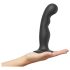 Strap-on-me P&G L - kaardus iminapaga dildo (must)
