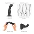 Strap-on-me - kaardus dildo iminapaga - must - P&G L
