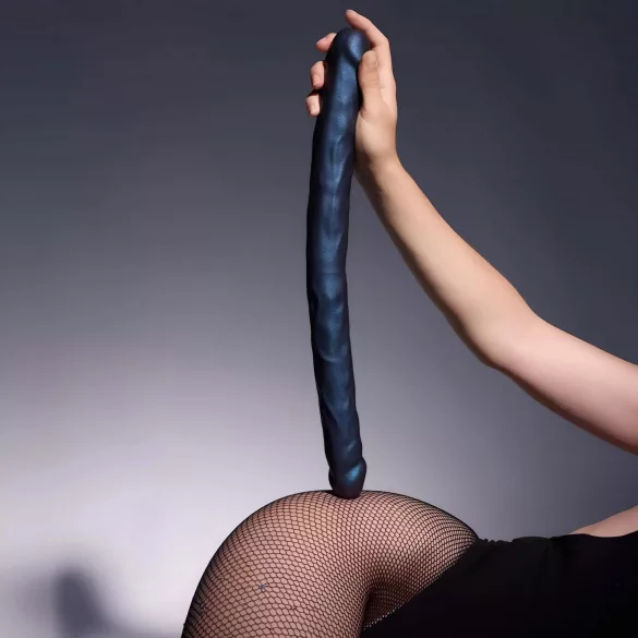 Strap-on-me - topelt dildo - metallik sinine