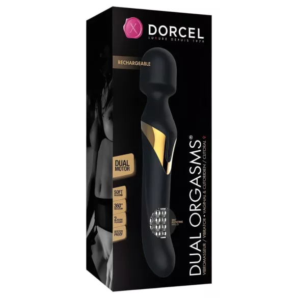 Dorcel - 2in1 massaaživibraator - duaalne stimulatsioon - must