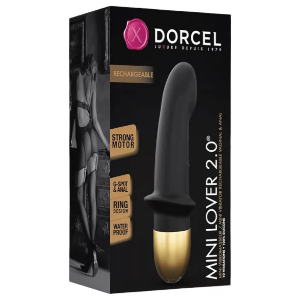 Dorcel Mini Lover 2.0 - laetav, G-punkti vibraator (must-kuld)