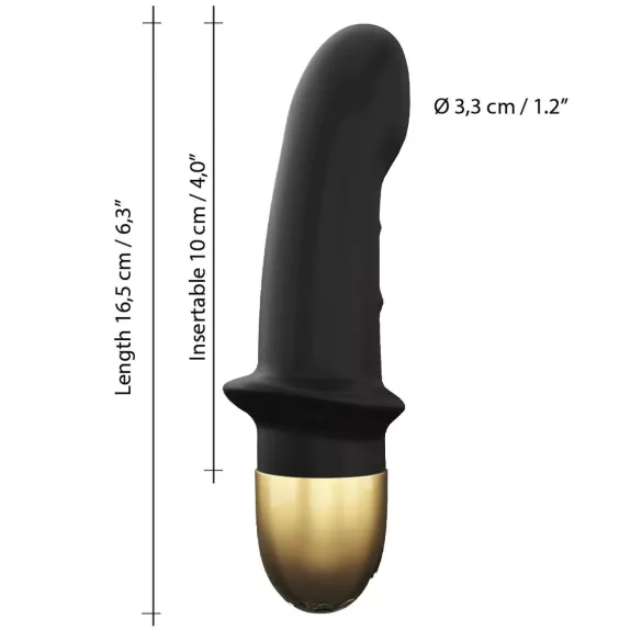 Dorcel Mini Lover 2.0 - laetav, G-punkti vibraator (must-kuld)