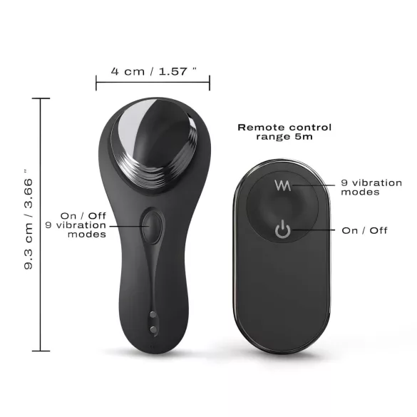 Dorcel Discreet Vibe + - laetav raadios kliitori vibraator (must)