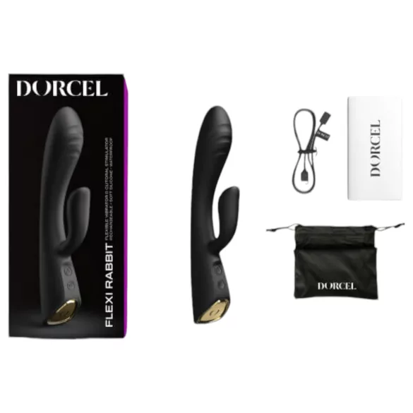 Dorcel Flexi Rabbit - soojendusega kliitorivibraator (must)