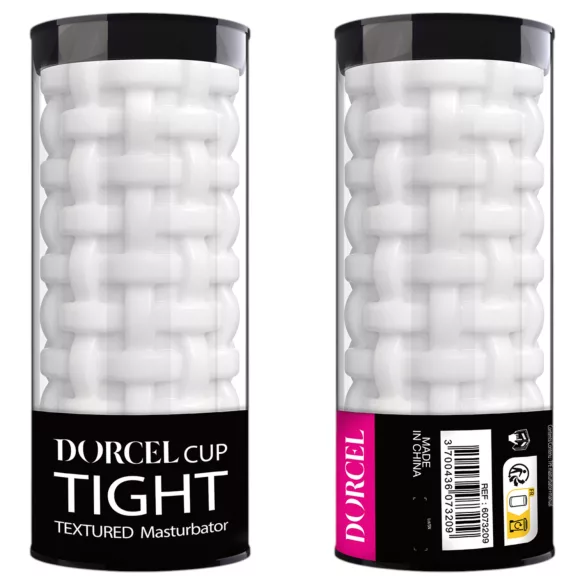 Dorcel Cup Tight - pärlitatud kanaliga masturbaator meestele (valge)