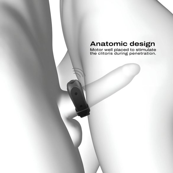 Dorcel - vibro, reguleeritav peeniserõngas (must)