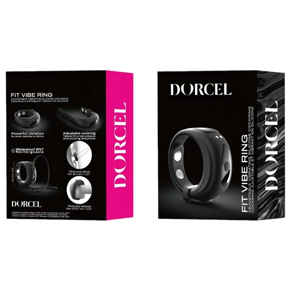 Dorcel - vibro, reguleeritav peeniserõngas (must)