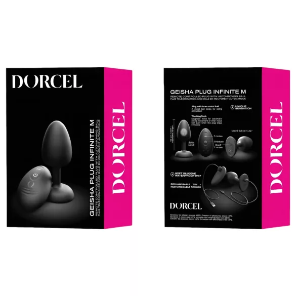 Dorcel - kuulidega, kaugjuhitav anaalvibraator M - (must)