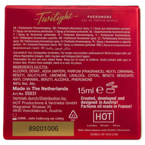 HOT Twilight - feromoonparfüüm naistele - lõhnastatud - 15ml