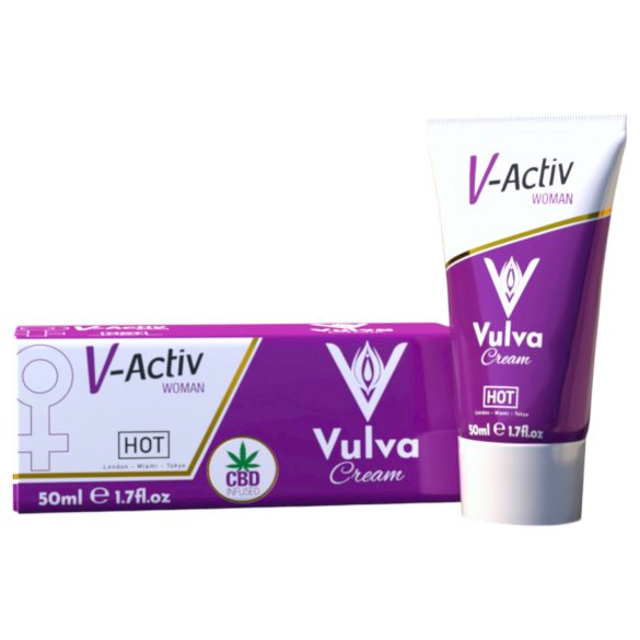 Hot V-Active - stimuleeriv intiimkreem naistele (50 ml)
