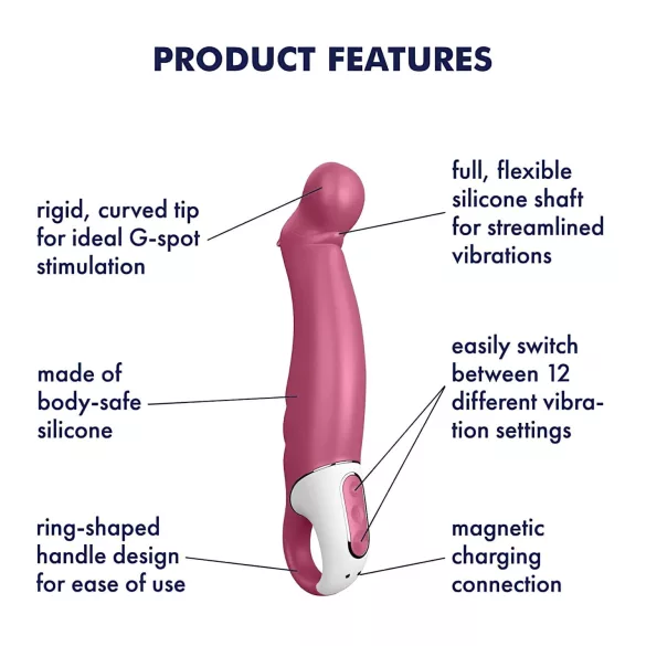 Satisfyer Petting Hippo - akuga, veekindel vibraator (roosa)
