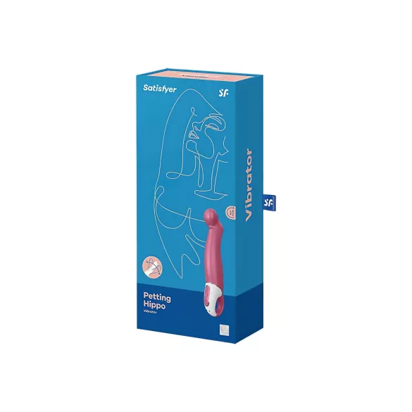 Satisfyer Petting Hippo - aku vibraator - veekindel - roosa