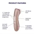Satisfyer Pro 2+ - akuga kliitorivibraator (pruun)