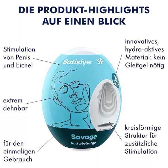 Satisfyer Egg Savage - masturbaator muna - 1 tk
