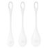 Satisfyer Yoni Power 1 - valge geishakuuli komplekt (3 osa)