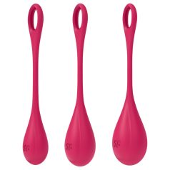  Satisfyer Yoni Power 1 - punane geishapallide komplekt (3 osa)