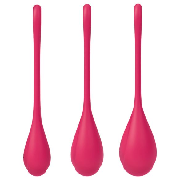 Satisfyer Yoni Power 1 - geishakuulide komplekt - punane - 3-osaline