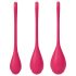 Satisfyer Yoni Power 1 - geisha kuulide komplekt - punane (3-osaline)