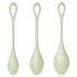 Satisfyer Yoni Power 2 - geishakuulide komplekt - roheline - 3-osaline