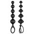 Satisfyer Love Beads - anaalhelmes dildokomplekt (must)