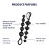 Satisfyer Love Beads - anaalhelmes dildokomplekt (must)