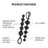 Satisfyer Love Beads - anaalhelmeste dildode komplekt - must