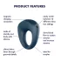 Satisfyer Power Ring - vibraatoriga veekindel peenisekasuti - hall