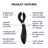 Satisfyer Endless Fun - paaridele vibraator - akuga, veekindel - must