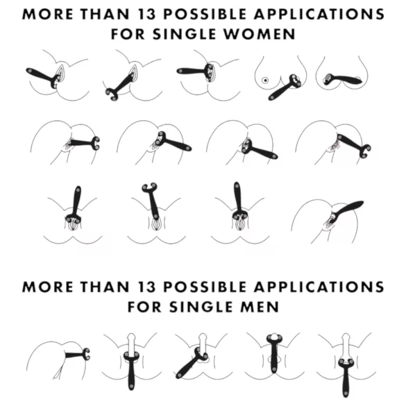 Satisfyer Endless Fun - paaridele vibraator - akuga, veekindel - must