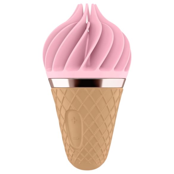 Satisfyer Sweet Treat - akuga pöörlev kliitoris vibraator (roosa-pruun)