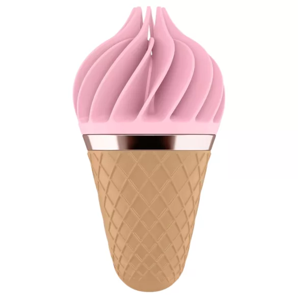 Satisfyer Sweet Treat - aku kliitorivibraator, pöörlev - roosa-pruun