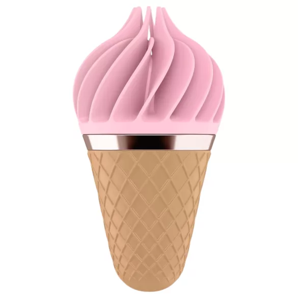 Satisfyer Sweet Treat - aku kliitorivibraator, pöörlev - roosa-pruun
